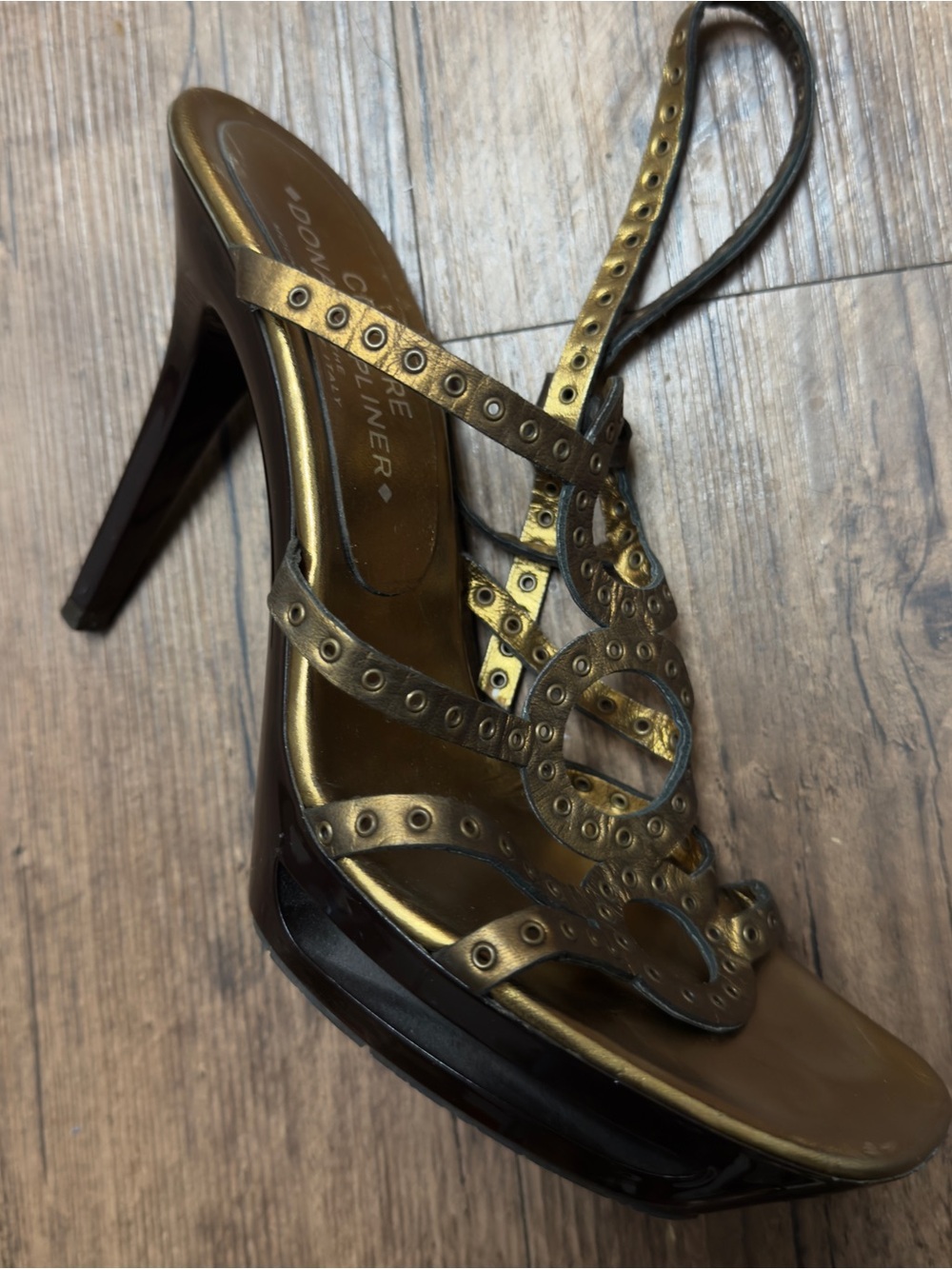 Donald Pliner Couture Espresso Metallic Sandals🔥